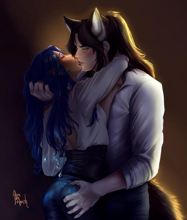 $2300 - 2 personajes / medio cuerpo / renderizado completo